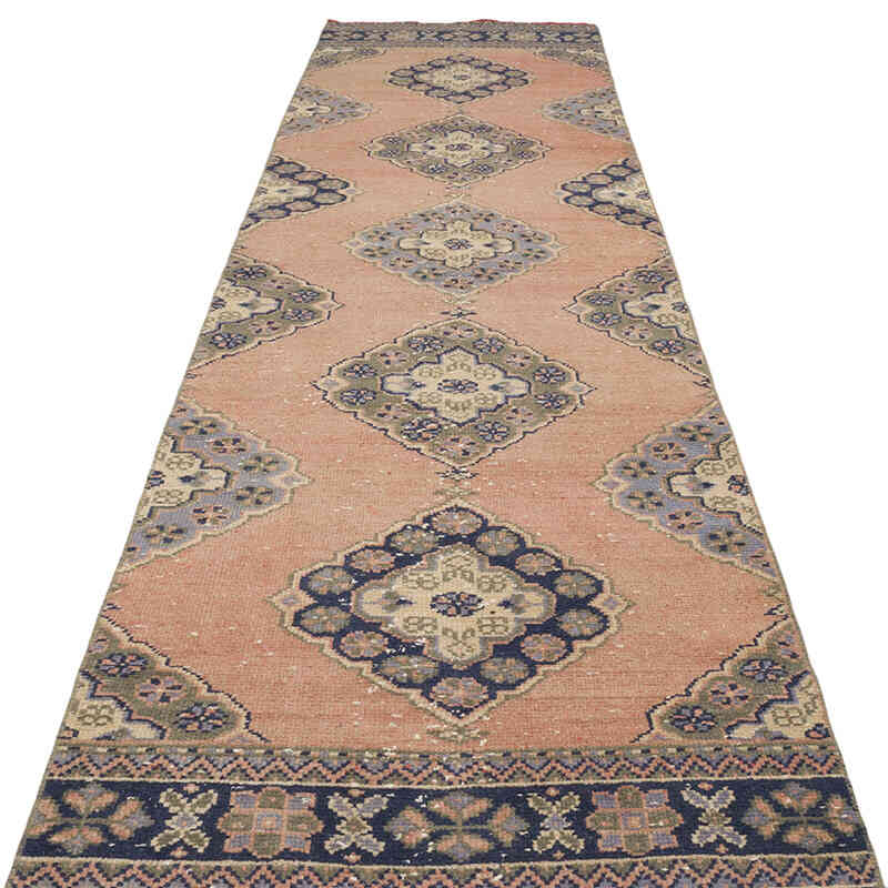 Vintage Turkish Hand-Knotted Runner - 2' 11" x 11' 6" (35" x 138") - K0069808