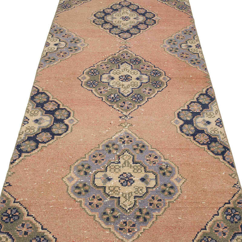Vintage Turkish Hand-Knotted Runner - 2' 11" x 11' 6" (35" x 138") - K0069808