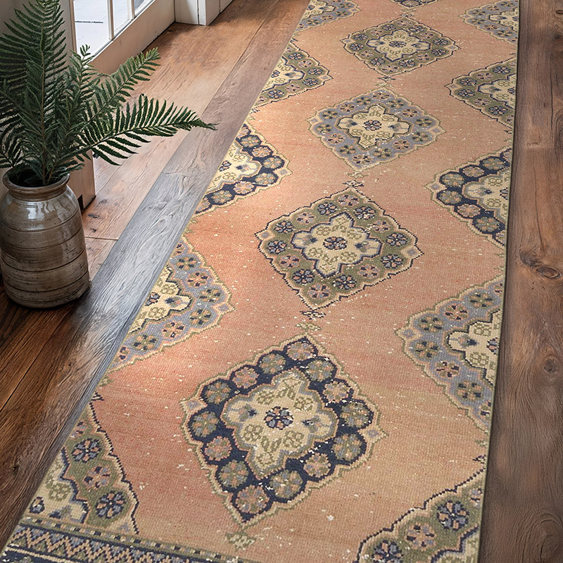Vintage Turkish Hand-Knotted Runner - 2' 11" x 11' 6" (35" x 138") - K0069808