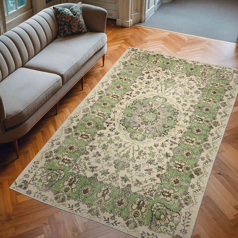 Vintage Turkish Hand-Knotted Rug - 6' 6" x 10' 4" (78" x 124") - K0069810