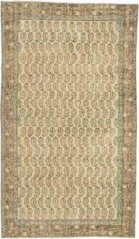 Vintage Turkish Hand-Knotted Rug - 3' 10" x 6' 7" (46" x 79")