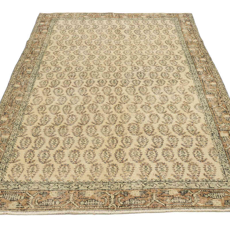 Alfombra Vintage Turca Anudada a Mano - 116 cm x 200 cm - K0069814