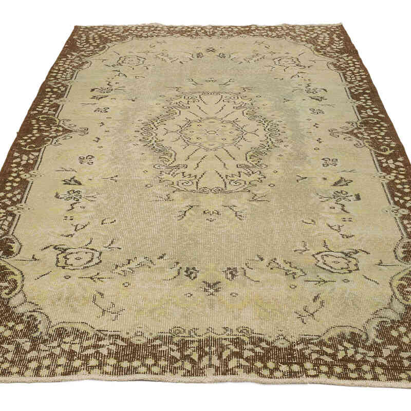 Alfombra Vintage Turca Anudada a Mano - 122 cm x 215 cm - K0069815