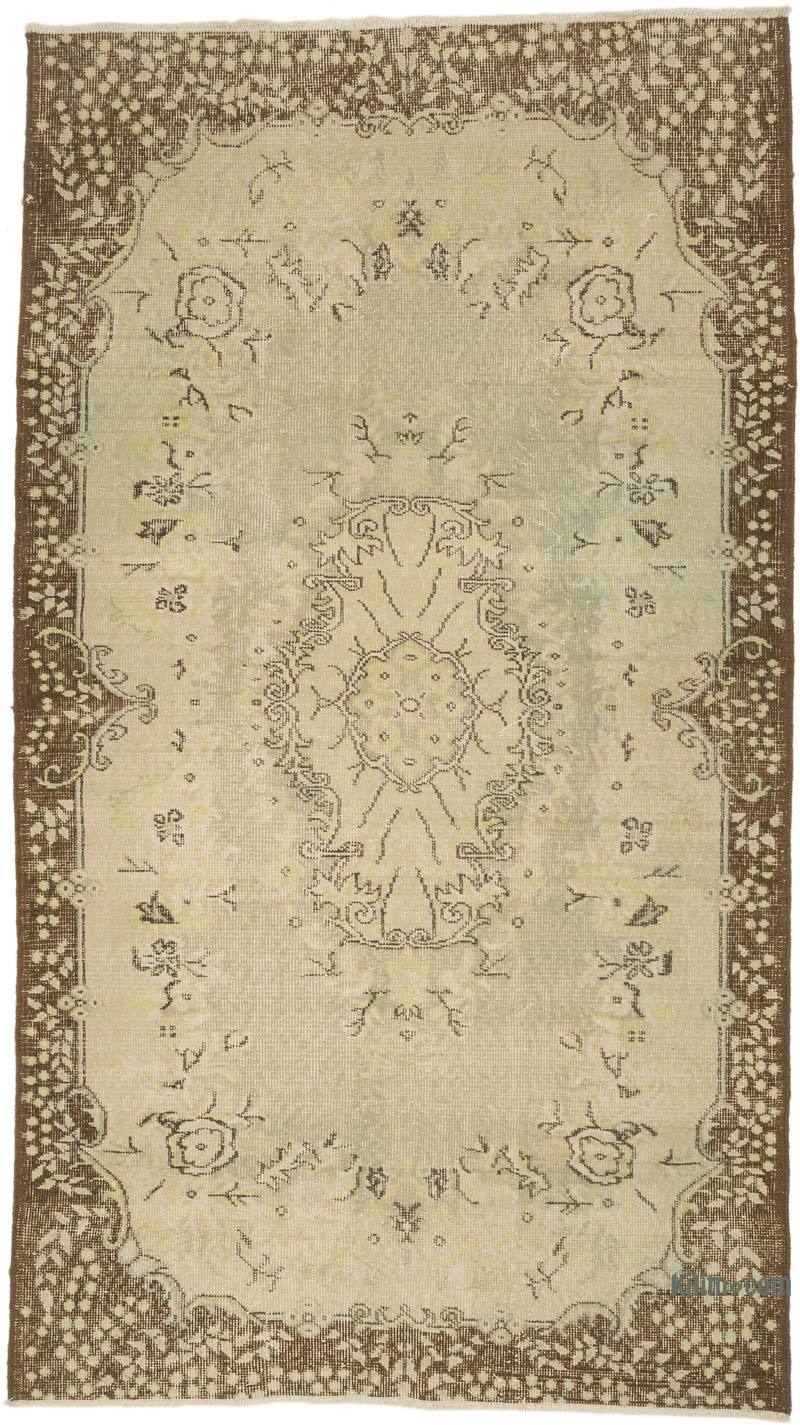 Alfombra Vintage Turca Anudada a Mano - 122 cm x 215 cm - K0069815