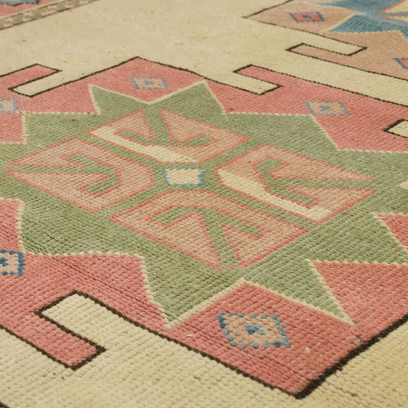 Alfombra Vintage Turca Anudada a Mano - 132 cm x 203 cm - K0069820