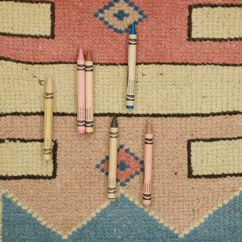 Alfombra Vintage Turca Anudada a Mano - 132 cm x 203 cm - K0069820