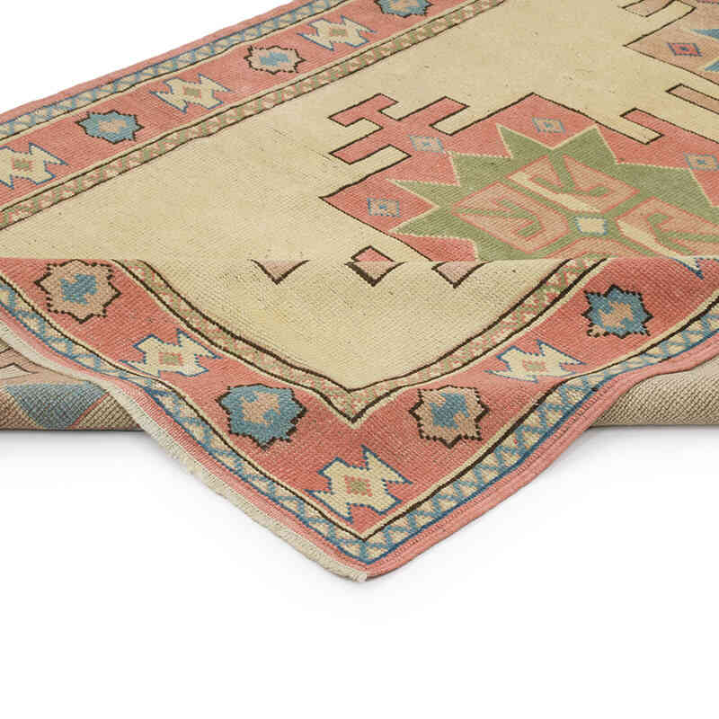 Alfombra Vintage Turca Anudada a Mano - 132 cm x 203 cm - K0069820