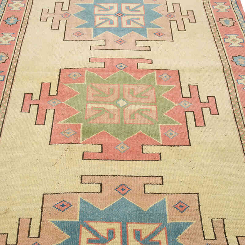 Alfombra Vintage Turca Anudada a Mano - 132 cm x 203 cm - K0069820