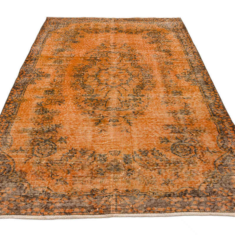 Over-dyed Vintage Hand-Knotted Turkish Rug - 4'  x 6' 9" (48" x 81") - K0069822