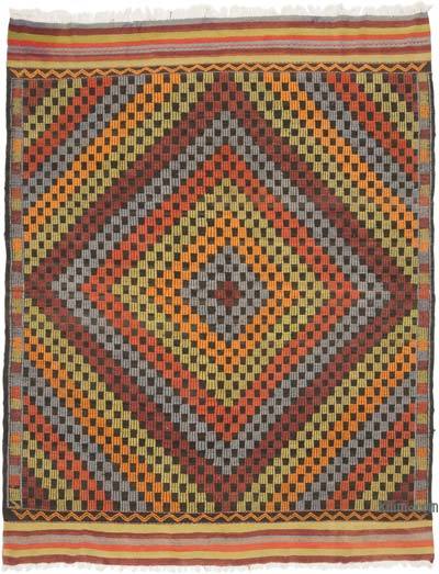 Vintage Anatolian Jijim Rug - 7' 3" x 9' 1" (87" x 109")