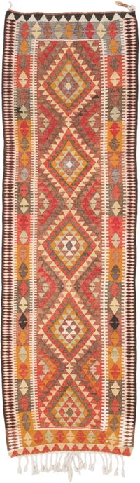 Alfombra Kilim Tribal Vintage - 92 cm x 296 cm