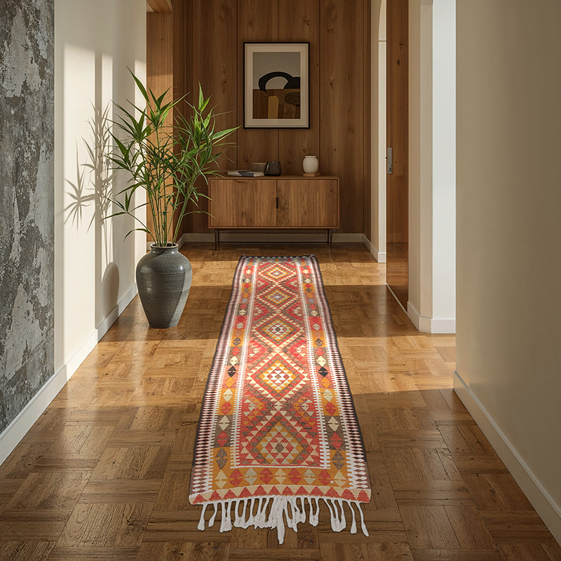 Vintage Tribal Kilim Runner - 3'  x 9' 9" (36" x 117") - K0069831