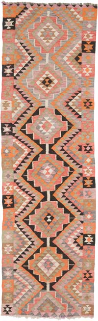 Alfombra Kilim Tribal Vintage - 100 cm x 330 cm