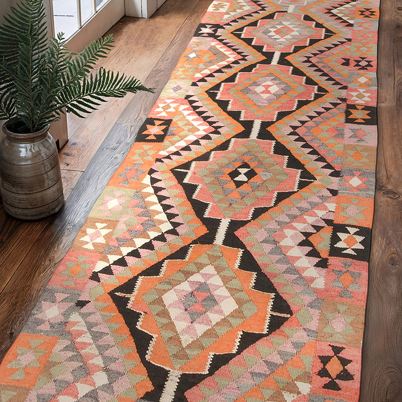 Vintage Anadolu Kilim Yolluk - 100 cm x 330 cm - K0069833