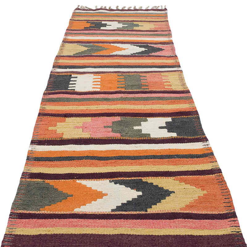 Vintage Herki Kilim Runner - 2' 11" x 9' 7" (35" x 115") - K0069834