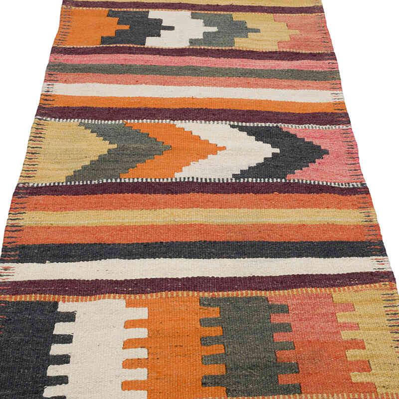 Vintage Herki Kilim Runner - 2' 11" x 9' 7" (35" x 115") - K0069834