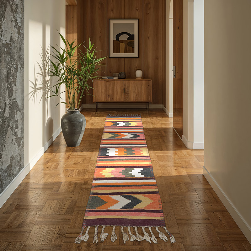 Vintage Herki Kilim Runner - 2' 11" x 9' 7" (35" x 115") - K0069834