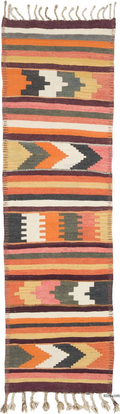 Vintage Anadolu Herki Kilim Yolluk - 89 cm x 292 cm