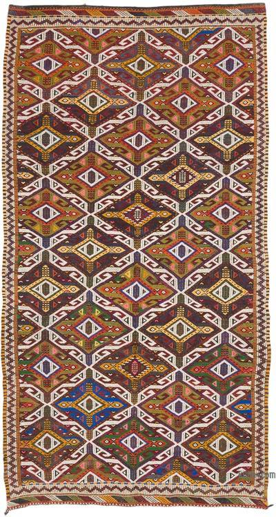Vintage Anatolian Jijim Rug - 5' 3" x 9' 11" (63" x 119")