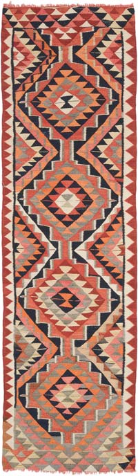 Vintage Anadolu Kilim Yolluk - 95 cm x 316 cm