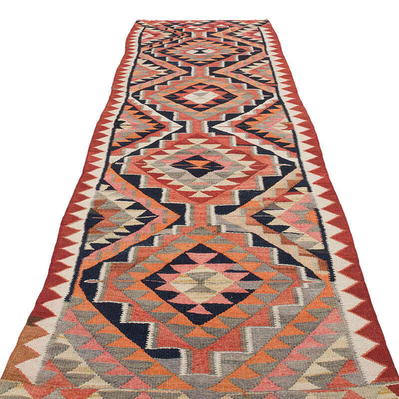 Vintage Tribal Kilim Runner - 3' 1" x 10' 4" (37" x 124") - K0069837