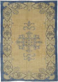 Vintage Turkish Hand-Knotted Rug - 6' 9" x 9' 6" (81" x 114")