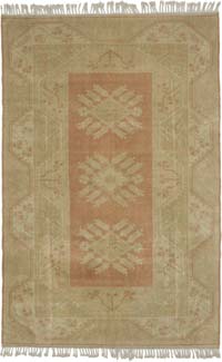Vintage Turkish Hand-Knotted Rug - 6' 4" x 9' 7" (76" x 115")