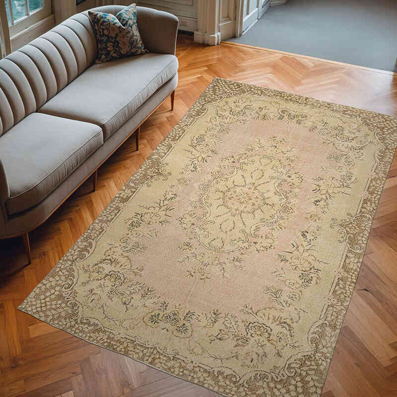Vintage Turkish Hand-Knotted Rug - 6' 3" x 10' 1" (75" x 121") - K0069850