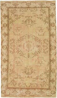 Vintage Turkish Hand-Knotted Rug - 5' 4" x 9' 4" (64" x 112")