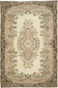 Vintage Turkish Hand-Knotted Rug - 6'  x 9'  (72" x 108")