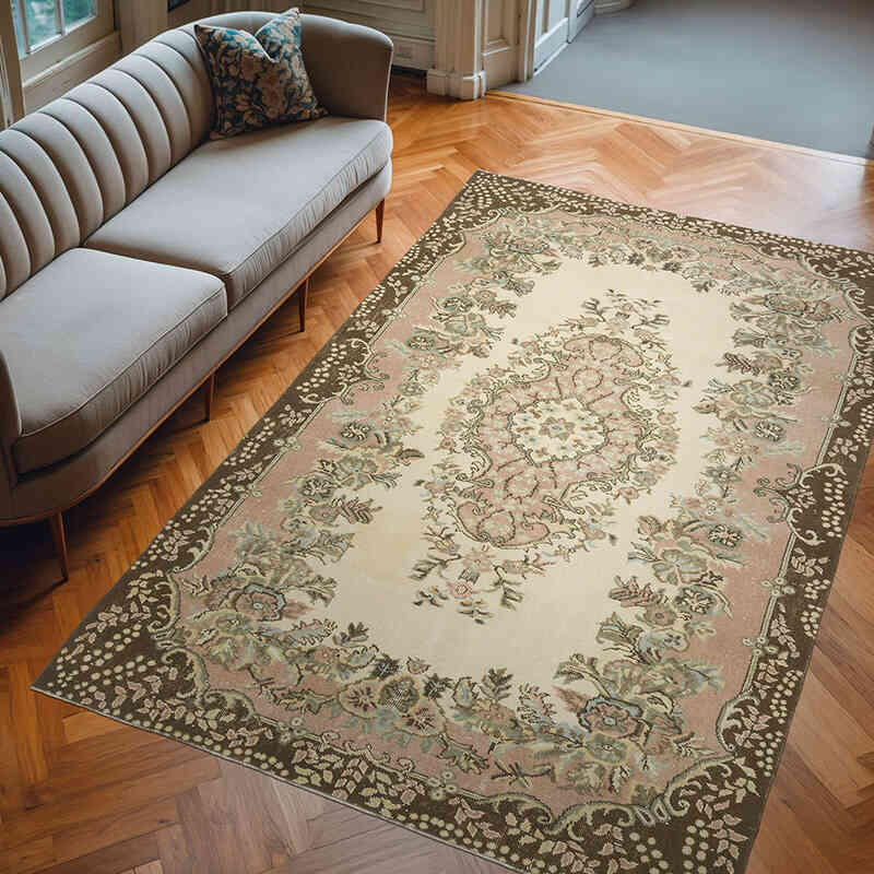 Vintage Turkish Hand-Knotted Rug - 6'  x 9'  (72" x 108") - K0069863