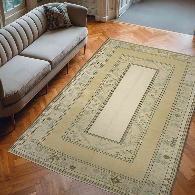 Vintage Turkish Hand-Knotted Rug - 6' 7" x 9' 8" (79" x 116") - K0069866