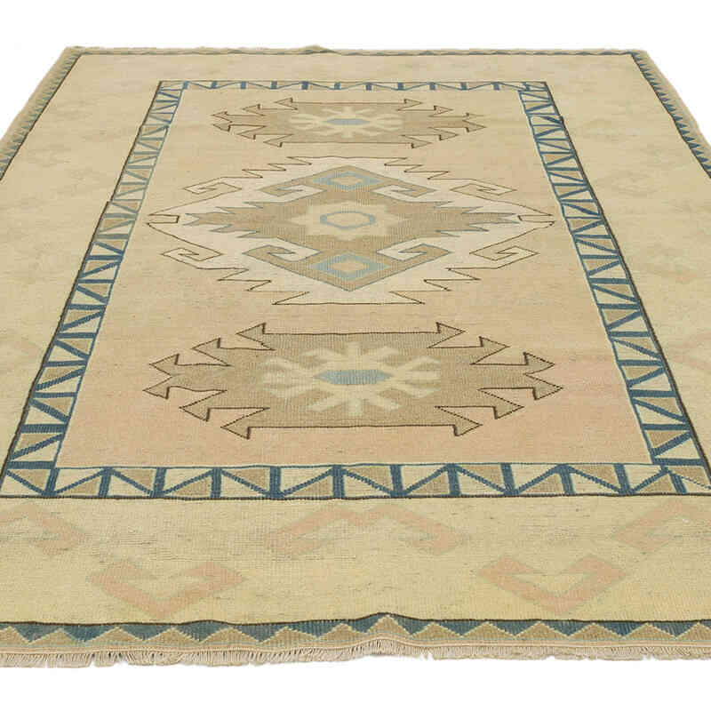 Vintage Turkish Hand-Knotted Rug - 5' 9" x 8'  (69" x 96") - K0069867
