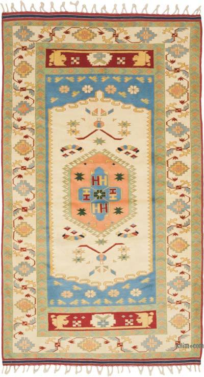 Alfombra Vintage Turca Anudada a Mano - 126 cm x 221 cm