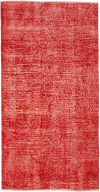 Alfombra Turca Vintage Sobre-teñida - 98 cm x 190 cm
