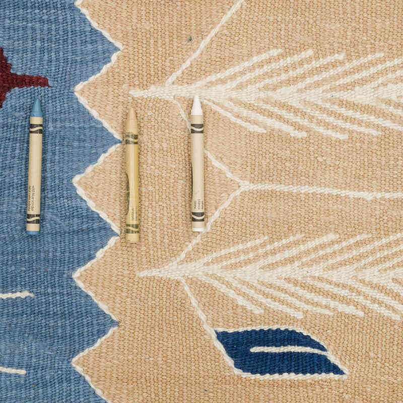 New Handwoven Turkish Kilim Rug - 6' 3" x 8' 11" (75" x 107") - K0070233