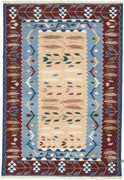 New Handwoven Turkish Kilim Rug - 6' 3" x 8' 11" (75" x 107")