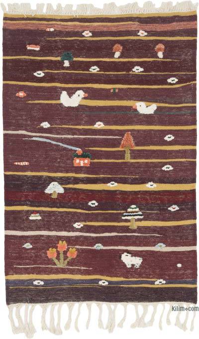 Yeni Kök Boya El Dokuma Kilim - 92 cm x 139 cm