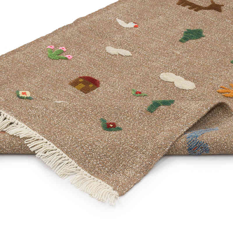 New Handwoven Turkish Kilim Rug - 3' 3" x 5' 3" (39" x 63") - K0070236