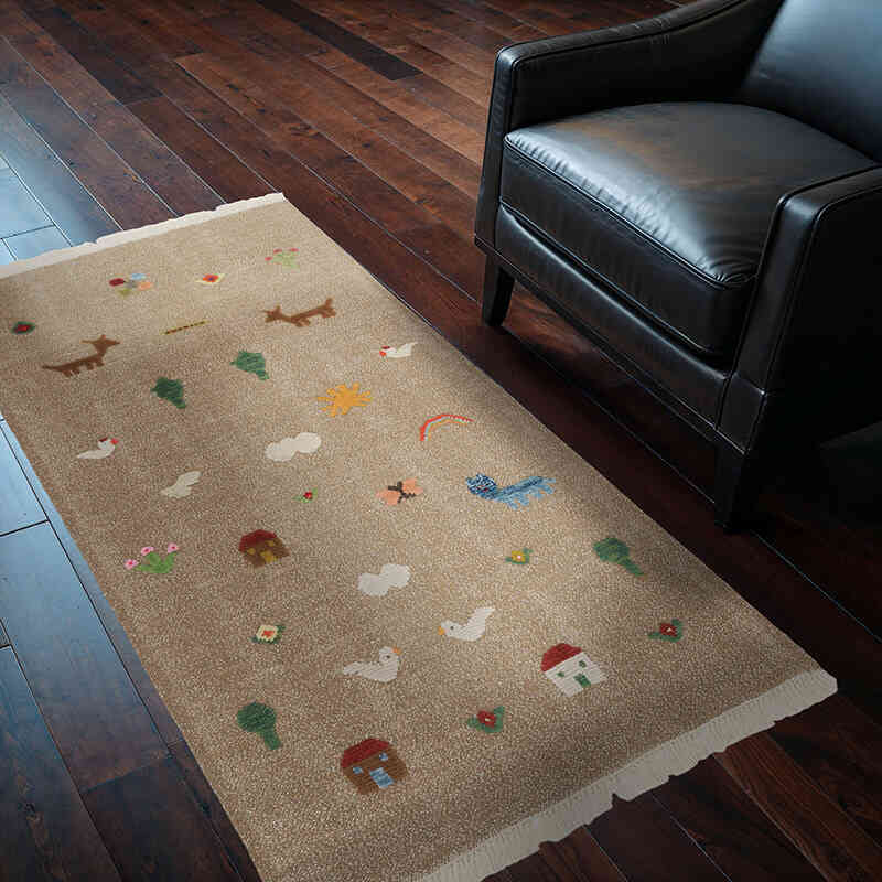 New Handwoven Turkish Kilim Rug - 3' 3" x 5' 3" (39" x 63") - K0070236