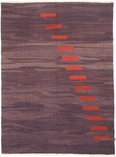 New Handwoven Turkish Kilim Rug - 4' 11" x 6' 7" (59" x 79")