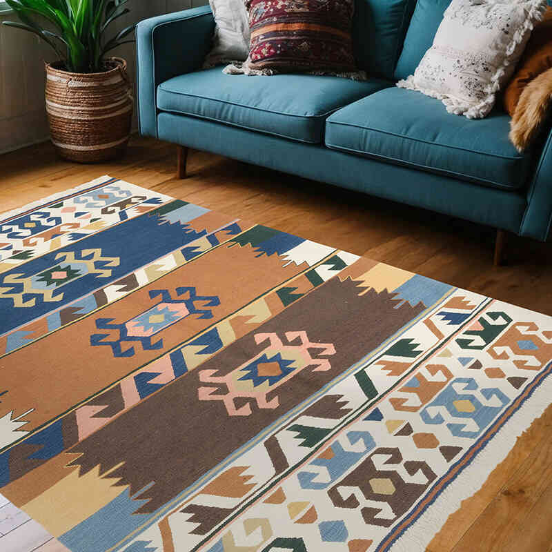 Yeni Kök Boya El Dokuma Kilim - 152 cm x 210 cm - K0070241