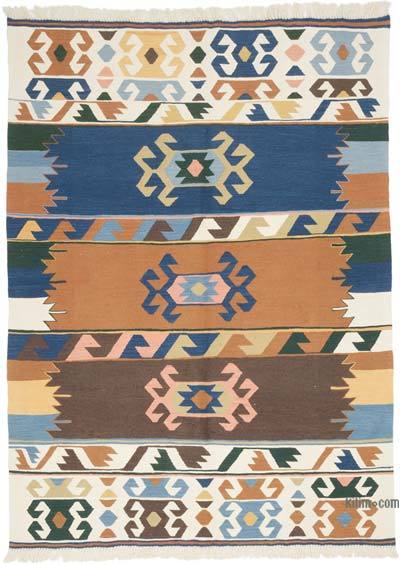New Handwoven Turkish Kilim Rug - 5'  x 6' 11" (60" x 83")