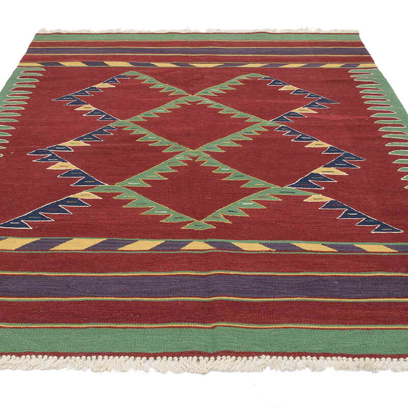 New Handwoven Turkish Kilim Rug - 5'  x 6' 11" (60" x 83") - K0070243