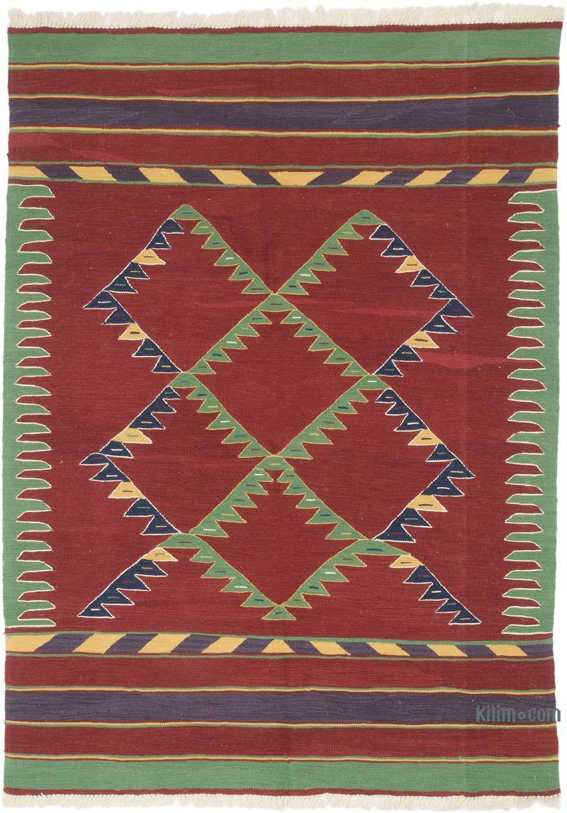 New Handwoven Turkish Kilim Rug - 5'  x 6' 11" (60" x 83") - K0070243