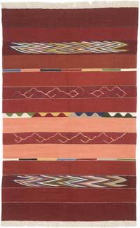 New Handwoven Turkish Kilim Rug - 4' 1" x 6' 5" (49" x 77")