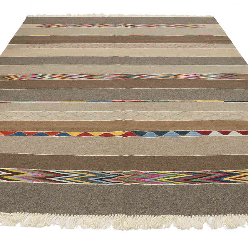 New Handwoven Turkish Kilim Rug - 6'  x 8' 2" (72" x 98") - K0070247