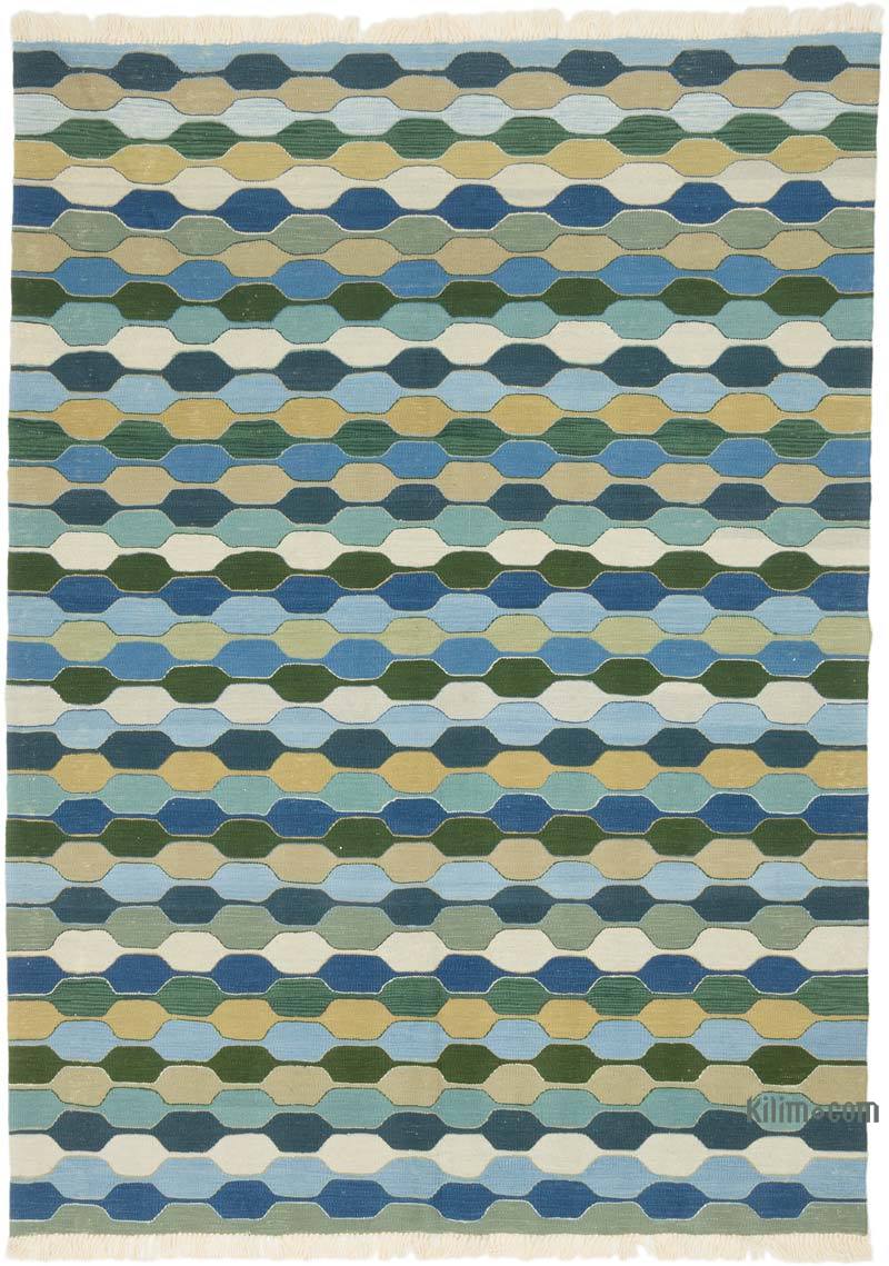 New Handwoven Turkish Kilim Rug - 6'  x 8' 4" (72" x 100") - K0070248