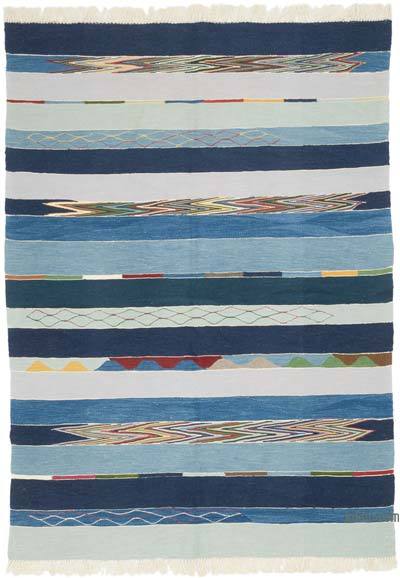 New Handwoven Turkish Kilim Rug - 5' 4" x 7' 5" (64" x 89")