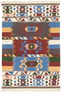 New Handwoven Turkish Kilim Rug - 4'  x 5' 10" (48" x 70")